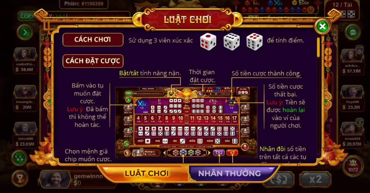 Ưu điểm của game Sicbo Tài Phú mà game thủ cần biết